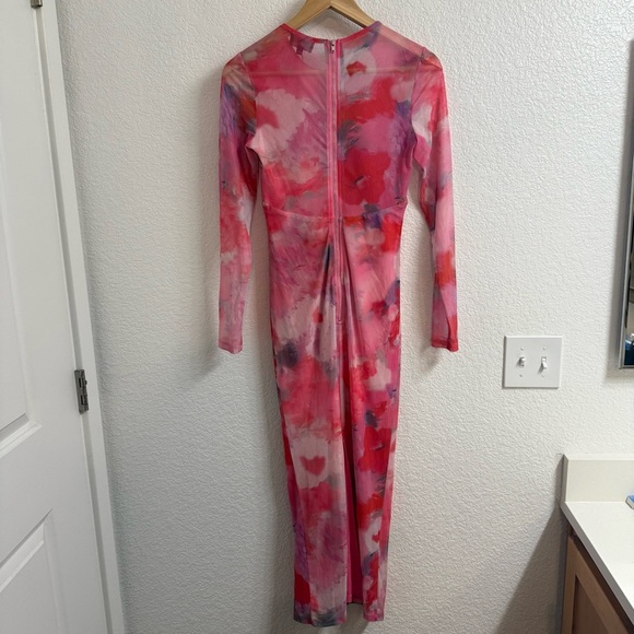 Bardot Lena Mesh Midi Dress In Wildflower Size Small (US 4) BNWT - Picture 3 of 4